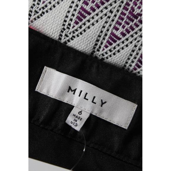 Milly Womens Abstract Print Knit Embroidered Mini Skirt Multicolor Size 6 - Picture 5 of 7